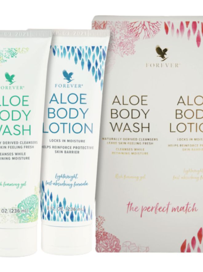 Πακέτο δώρου aloe vera Forever με Body Wash και Body Lotion για περιποίηση σώματος